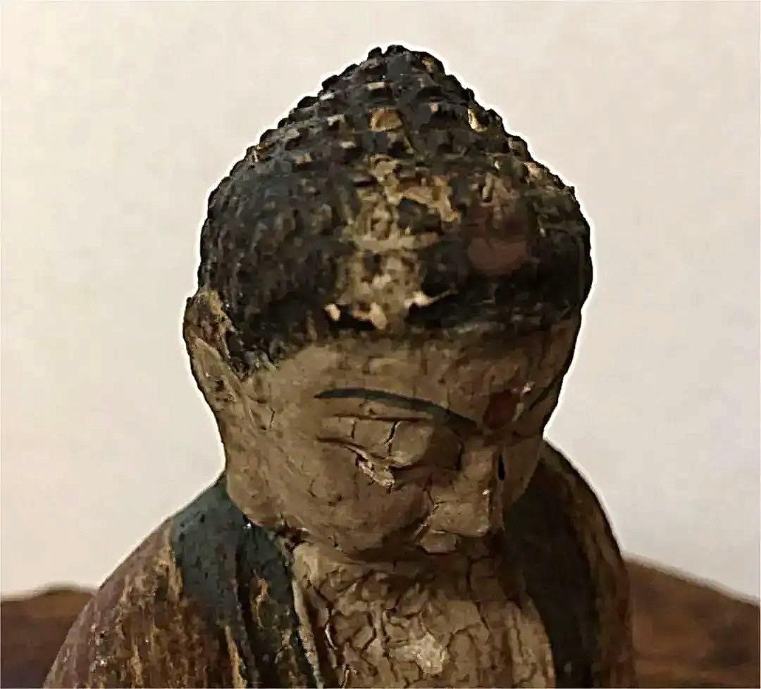 仏教美術 彩色 釈迦如来像 老木 仏像 鎌倉〜江戸期 古玩