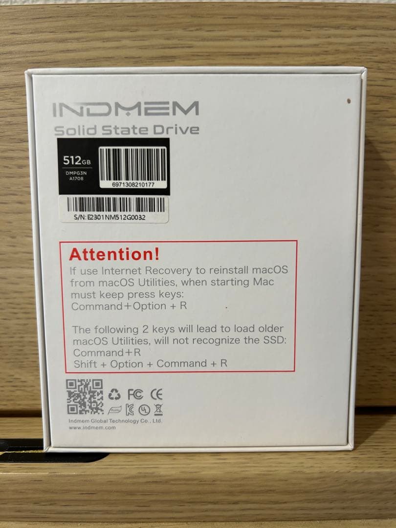 【値下げ】INDMEM 512GB 内蔵SSD MacbookPro A1708