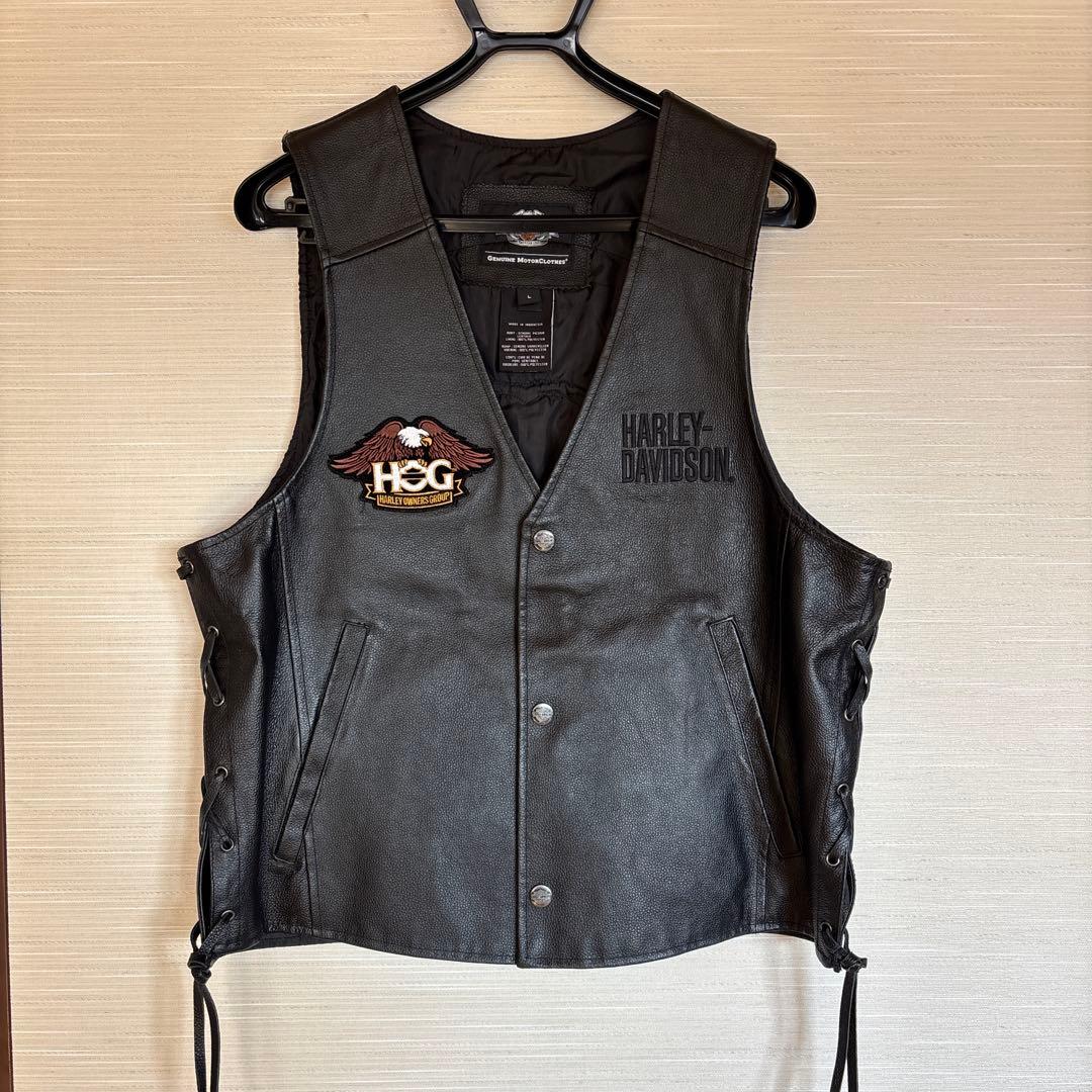 本革ハーレーベスト・本革ハンチング 2点セット