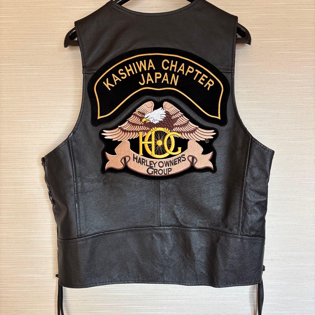 本革ハーレーベスト・本革ハンチング 2点セット