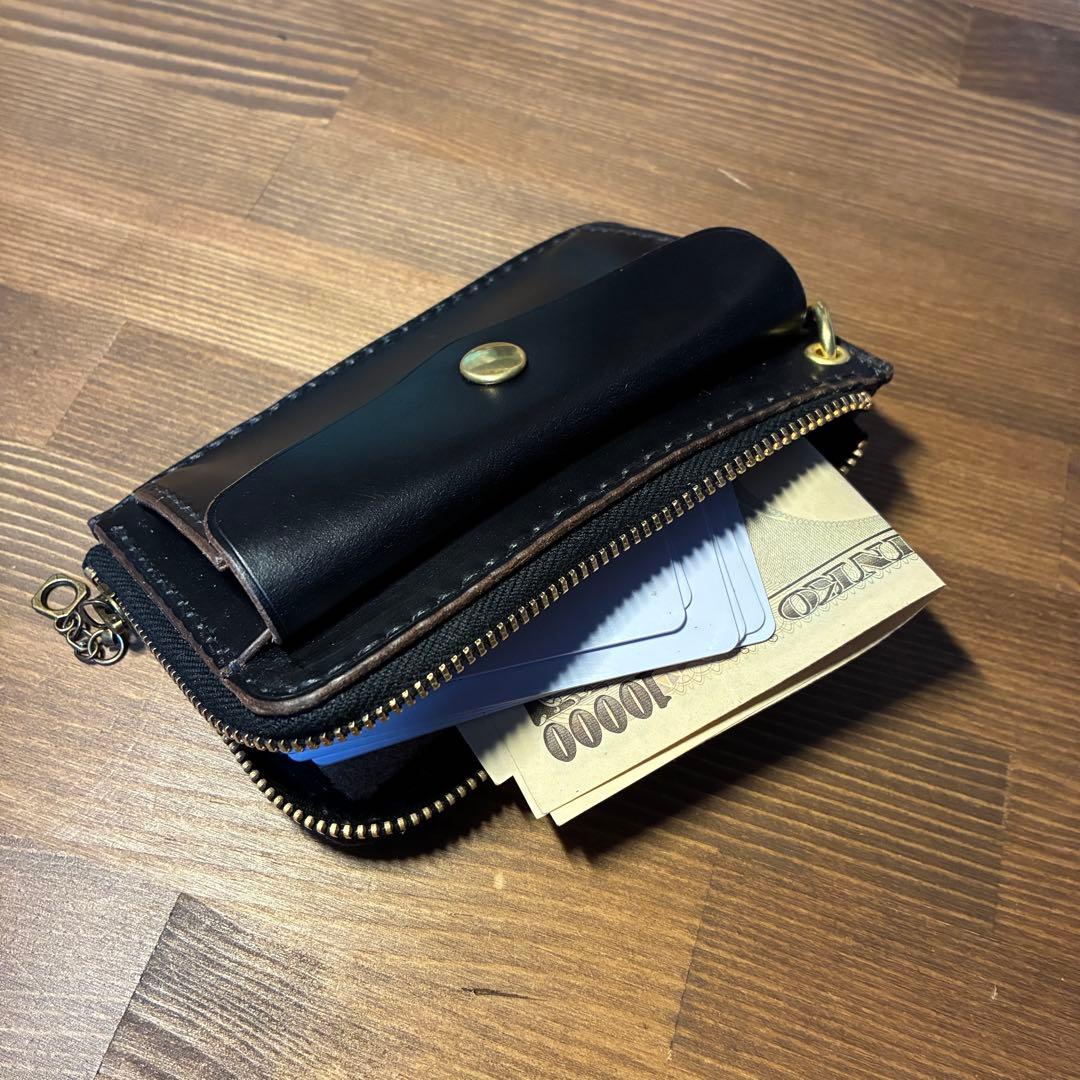 フラグメントケース　トラッカーウォレット　ホーウィン社　クロムエクセル　茶芯