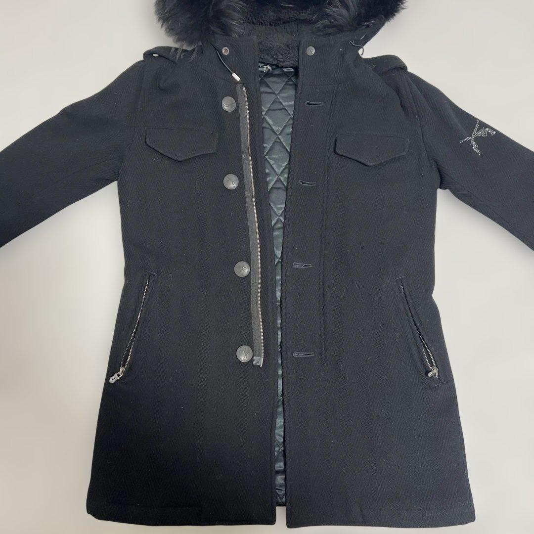 【美品】roar オールスワロ　コート　フードファー付