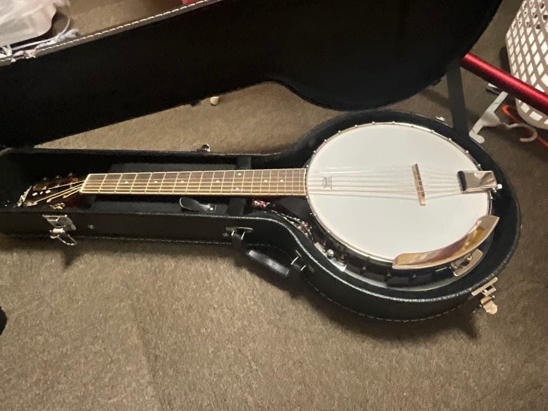 6弦 ギターバンジョー 5点セットケース付き【美品】