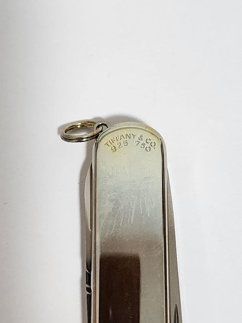 リ*ティファニー ビクトリノックス925シルバー ナイフ キーホルダー