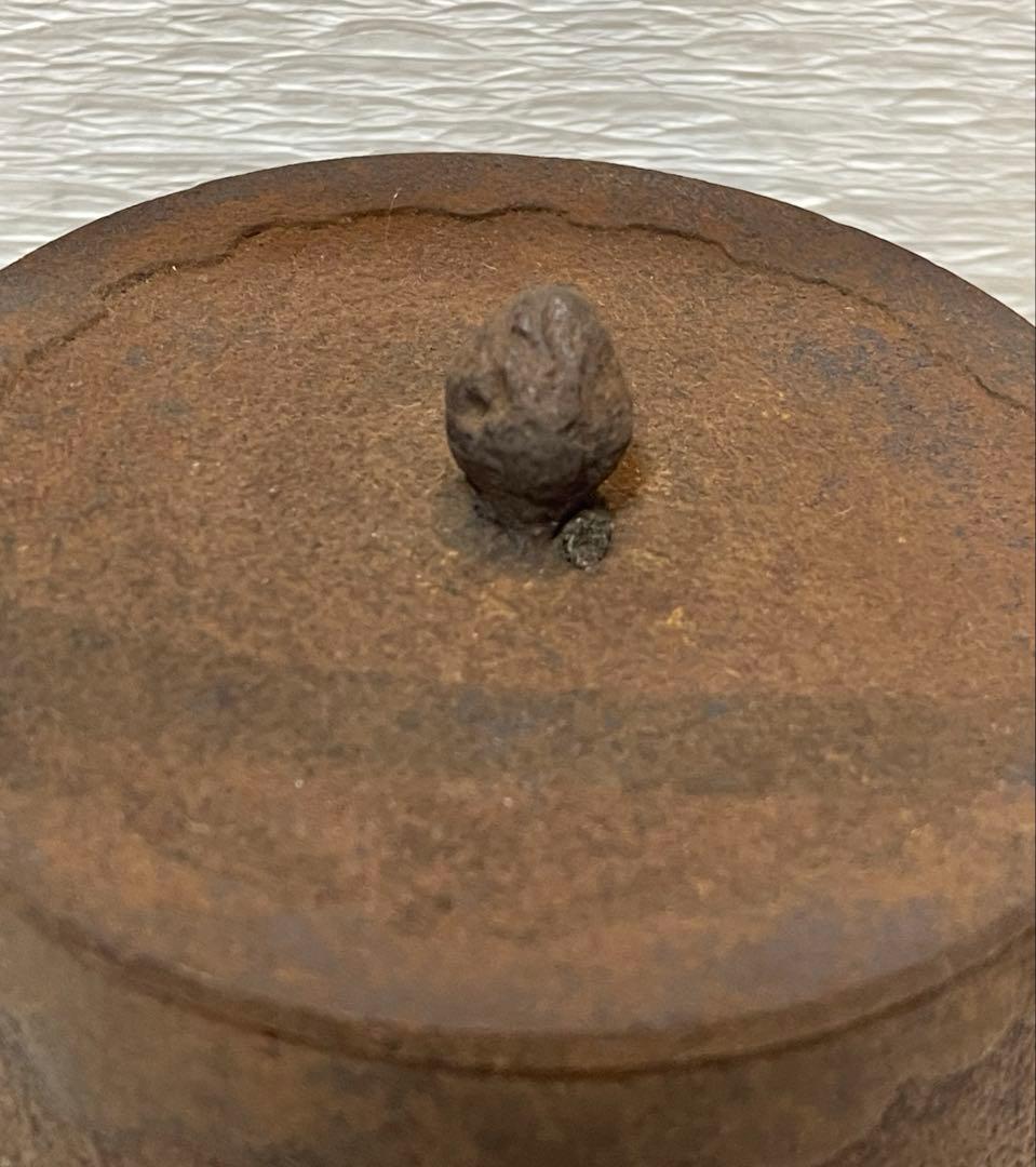 南部鉄器　鉄瓶　鉄製浮彫り鉄瓶　アンティーク　時代物122