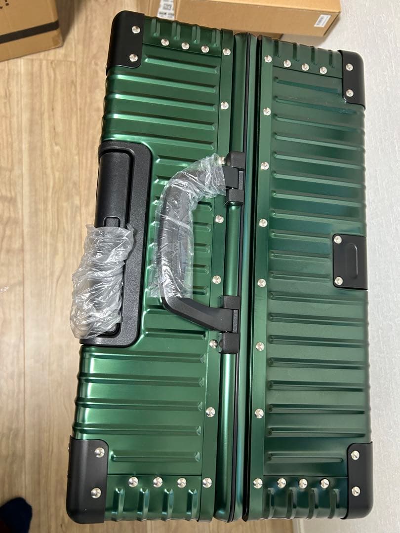 新品⭐️スーツケース オールアルミ合金⭐️キャリーケース アルミニウ グリーン XL