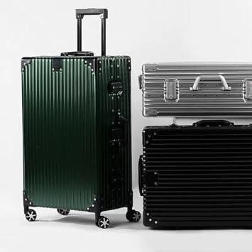 新品⭐️スーツケース オールアルミ合金⭐️キャリーケース アルミニウ グリーン XL