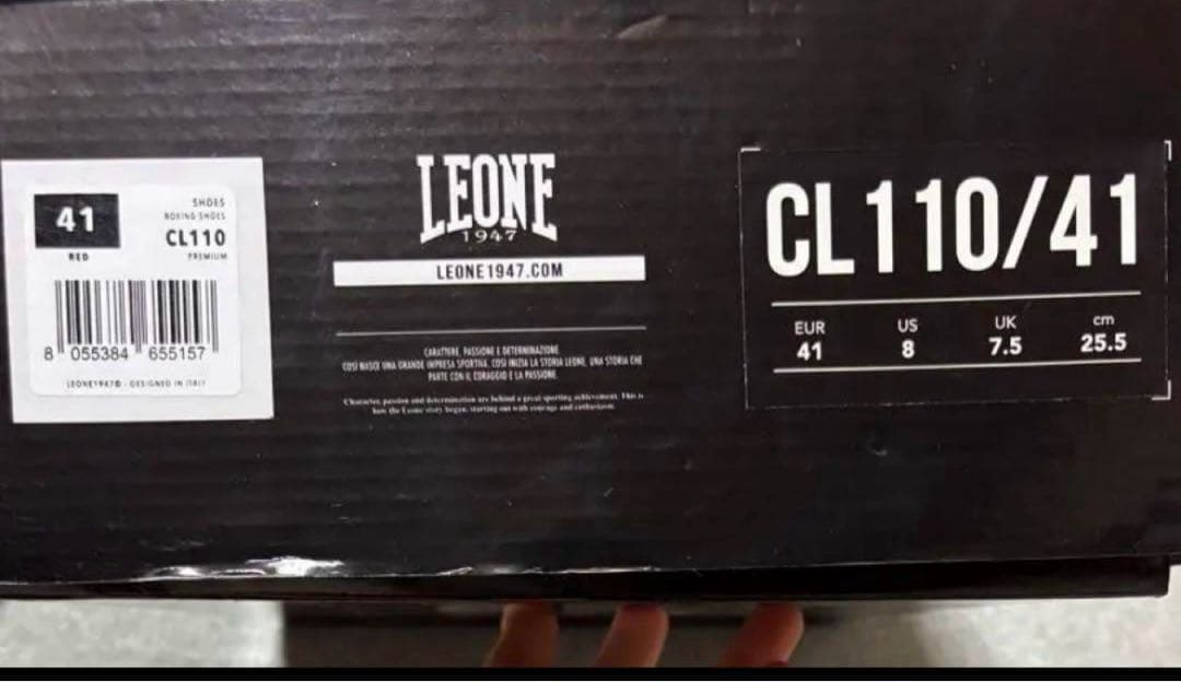 LEONE 1947 ボクシングシューズ レッド/ブラック