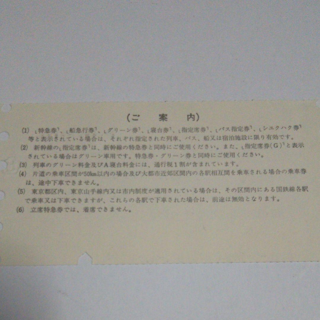使用済み切符 国鉄 寝台特急はやぶさ号