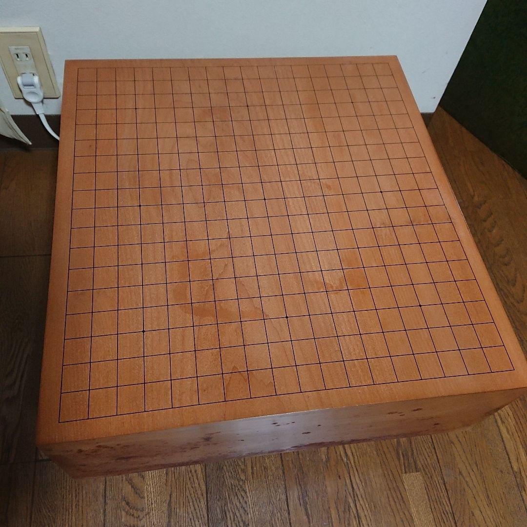 4.8寸 囲碁盤 碁盤 碁石セット　囲碁セット へそ有り 足付 はまぐり 那知黒