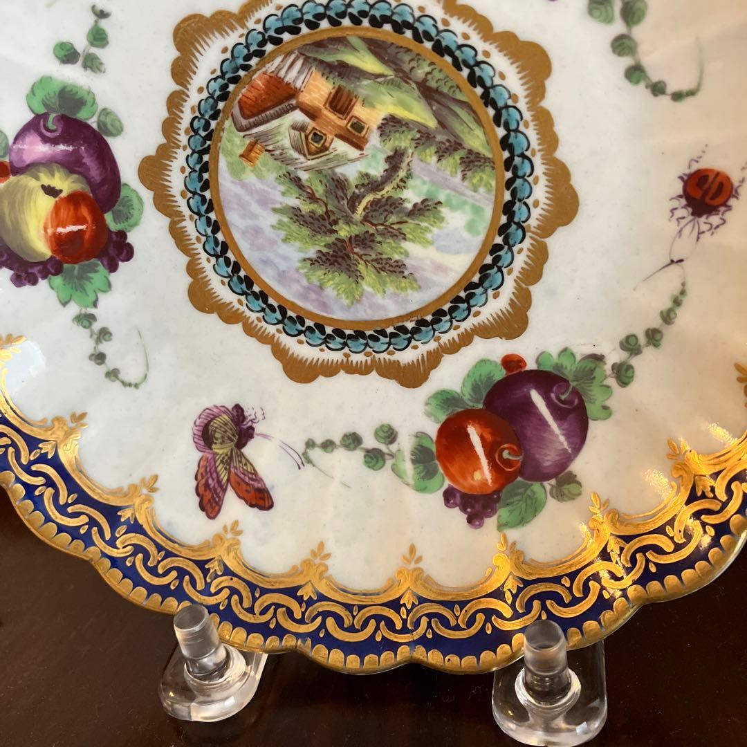 英国アンティーク　ウースタードクターウォール期　ティーボウル&ソーサー