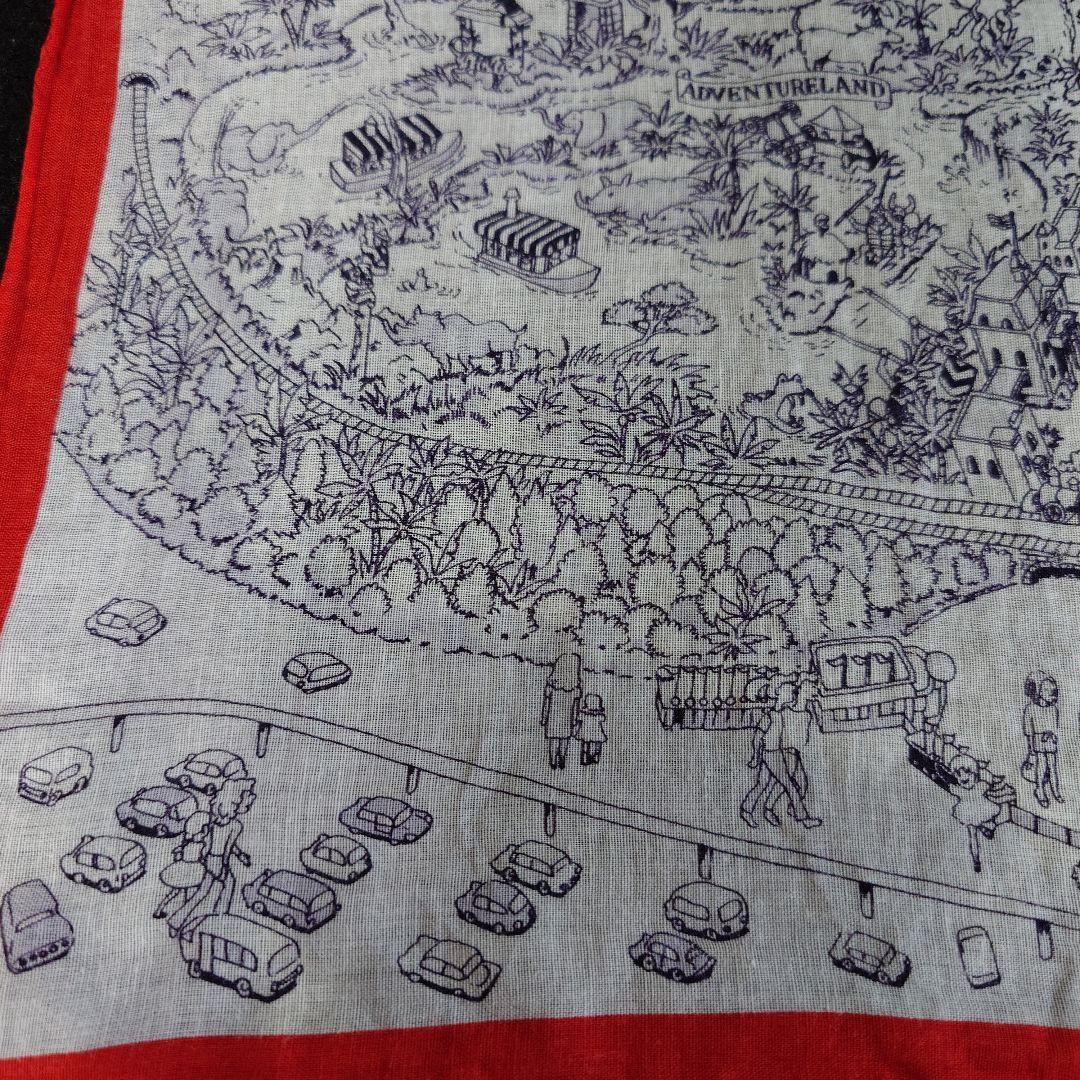 【昭和レトロ】【激レア】カリフォルニアディズニーランド　パーク地図柄　バンダナ