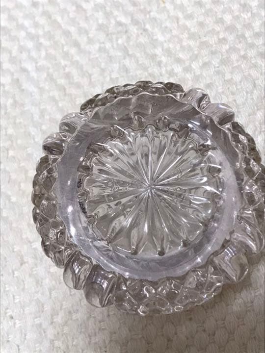 小物入れ　アンティーク　ガラス　英国　イギリス　ホールマーク　銀　シルバー