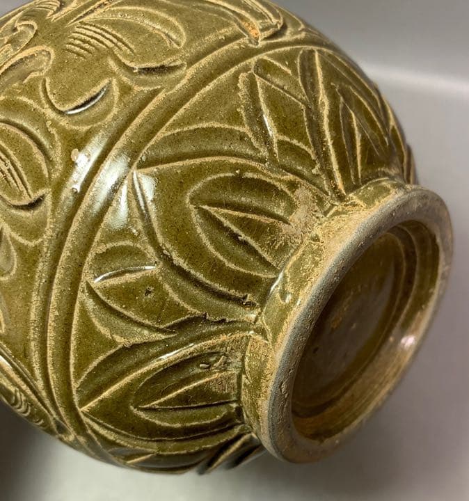 中国 緑釉水注　f9210312