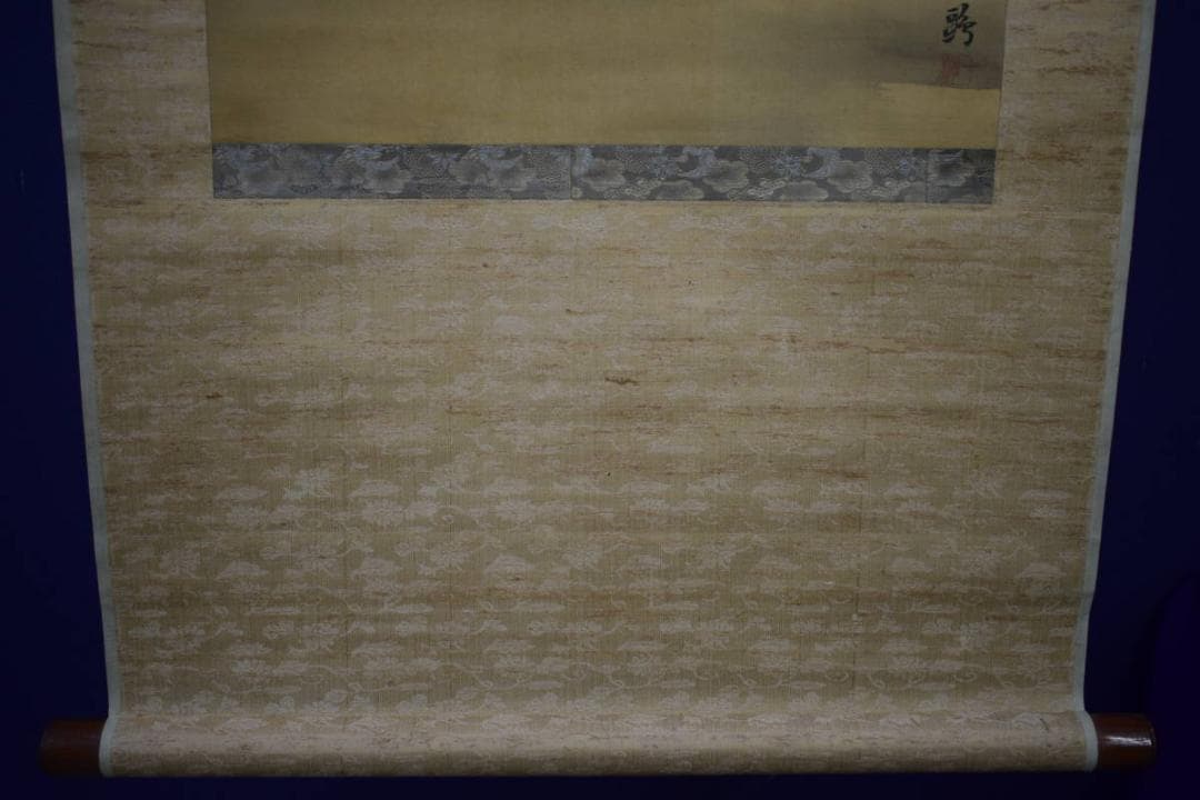 真作/（画）富取芳斎/（賛）千雀/大原女画賛/絹表装/布袋屋掛軸HH-829