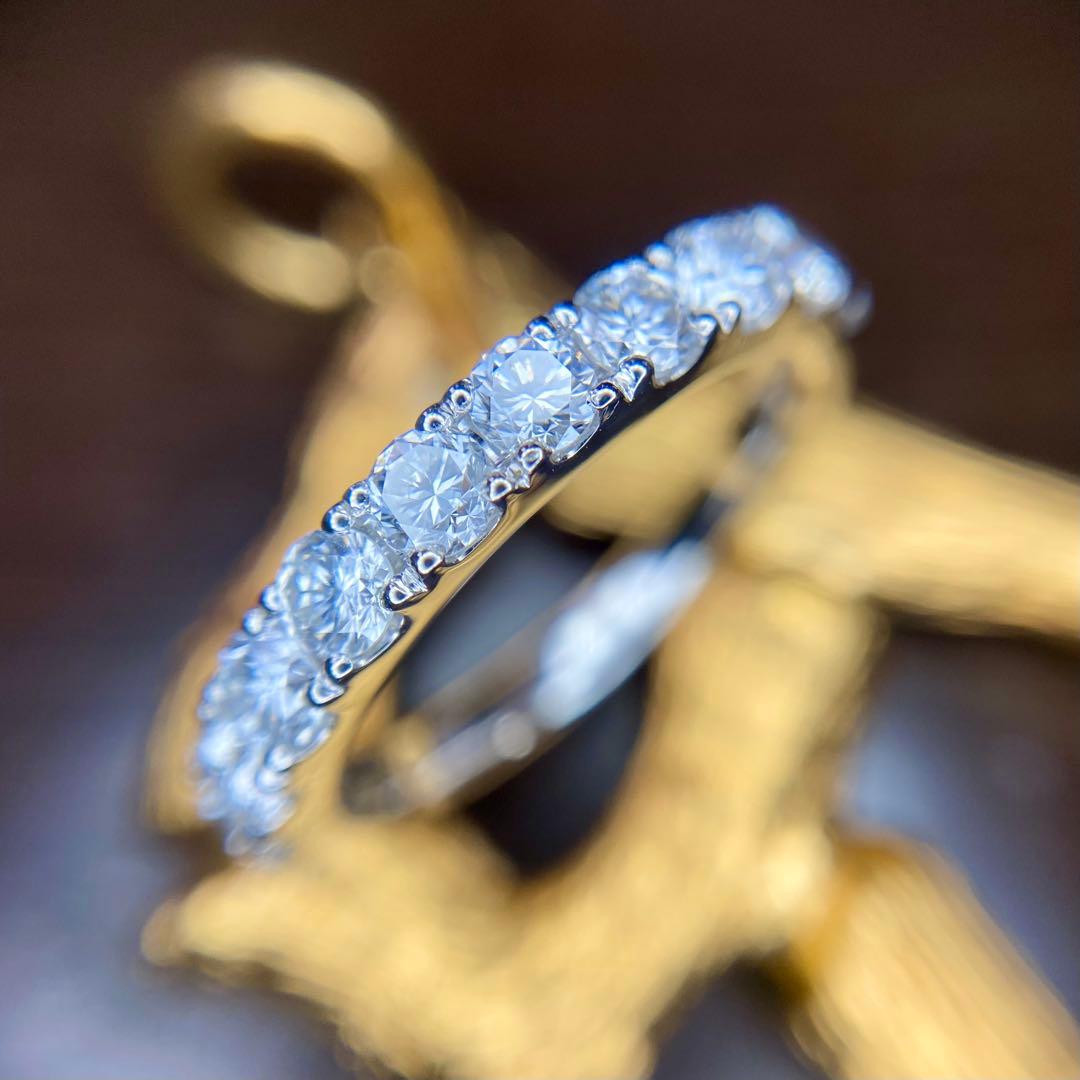 天然 ダイヤモンド エタニティ 計1.18ct PT900『差別化♡』