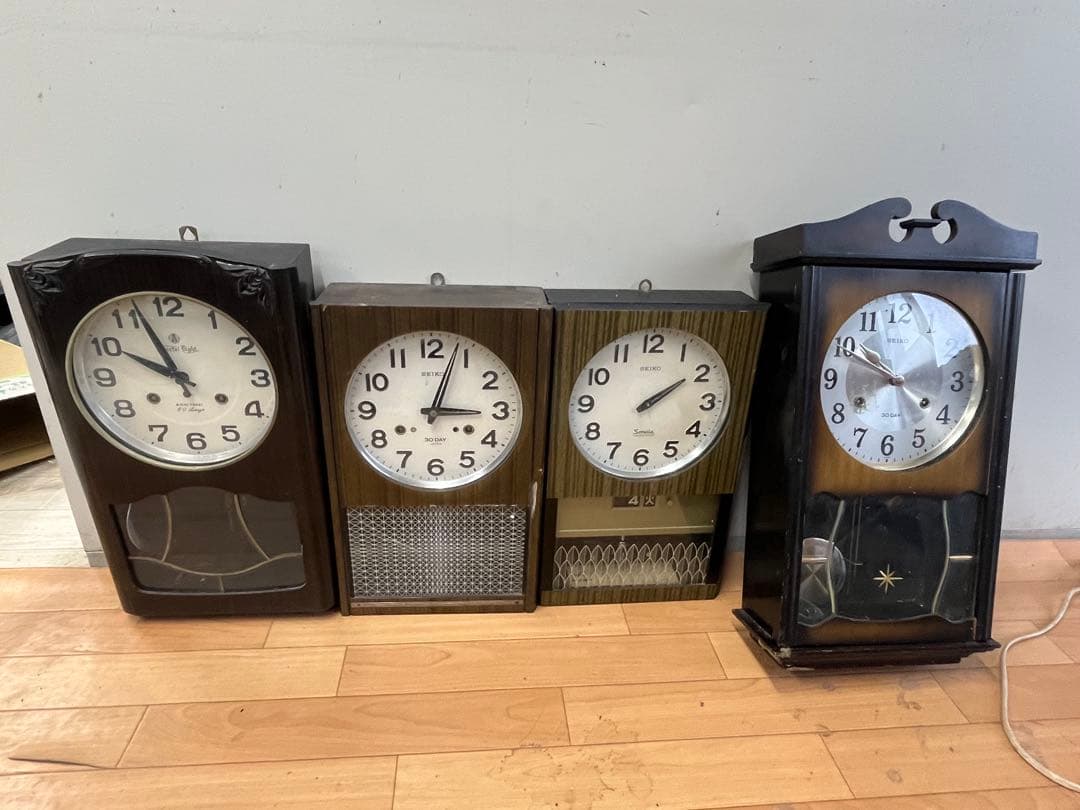 振り子時計 ゼンマイ式 4個まとめて　SEIKO セイコー社アンティーク