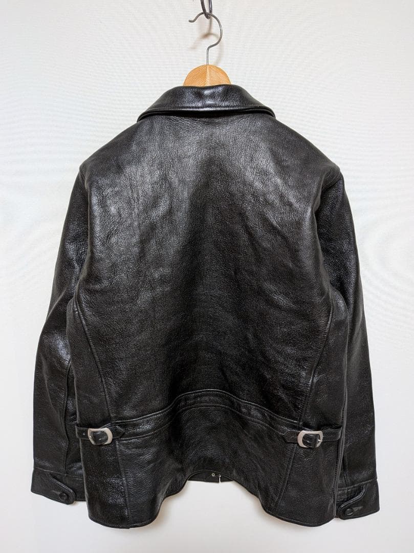 FREEDOM フリーダム 襟付きシングルレザージャケット ゴートレザー LL