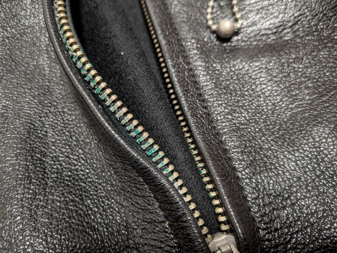 FREEDOM フリーダム 襟付きシングルレザージャケット ゴートレザー LL