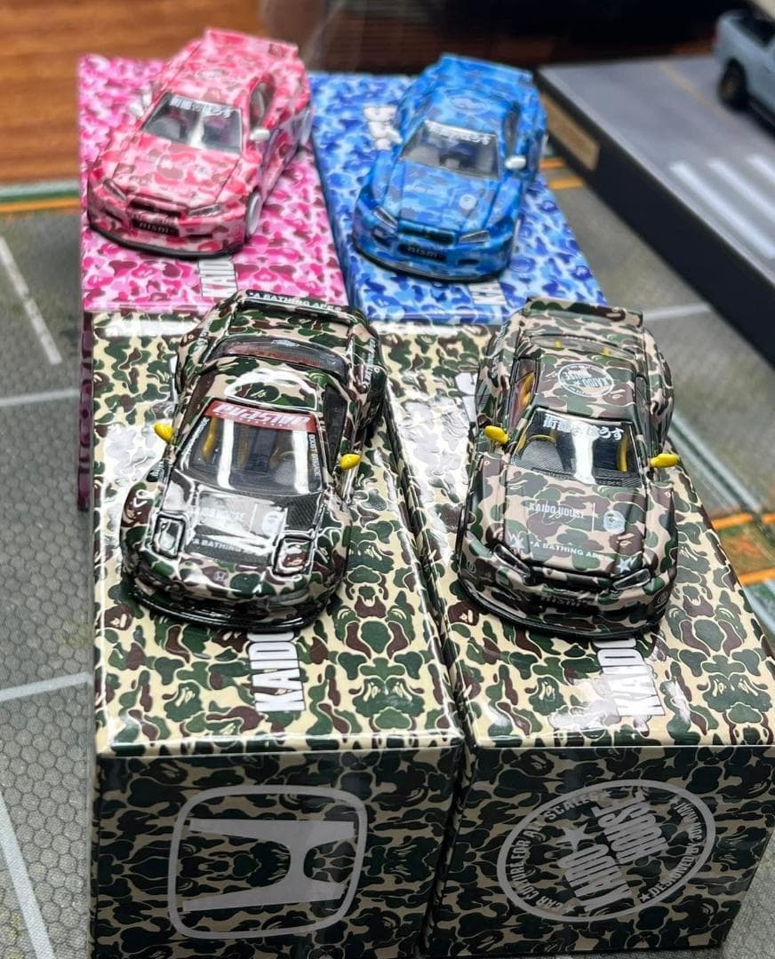 MINIGT KAIDO★HOUSE R34 スカイライン BAPE 4セット