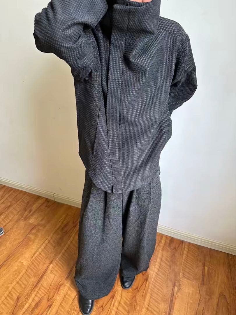 JCAESAR ZIPPER-JACKET WITH H斜めジップジャケット短丈