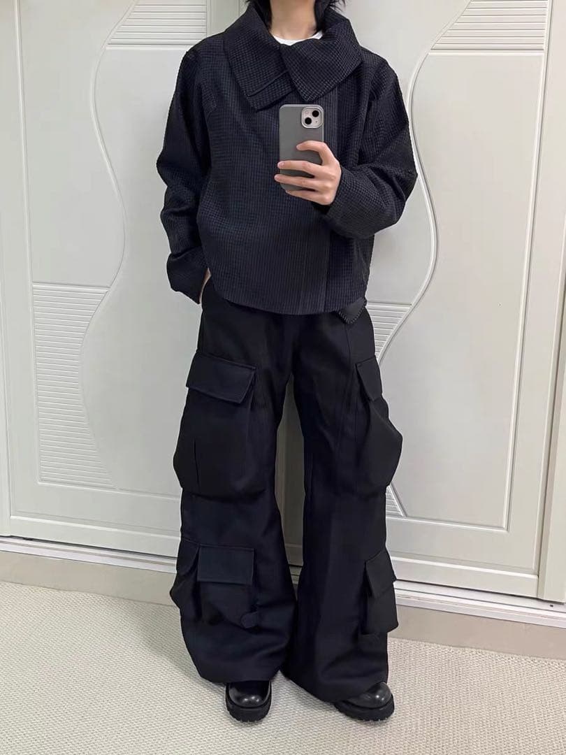 JCAESAR ZIPPER-JACKET WITH H斜めジップジャケット短丈