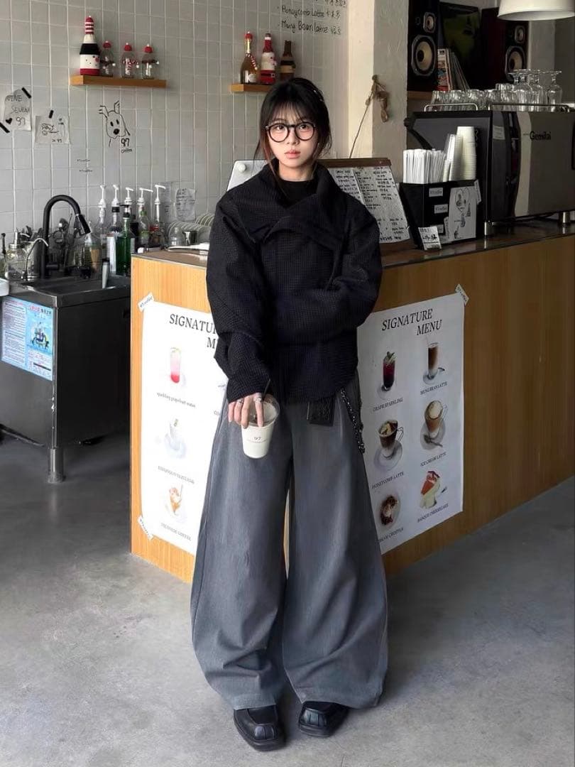 JCAESAR ZIPPER-JACKET WITH H斜めジップジャケット短丈