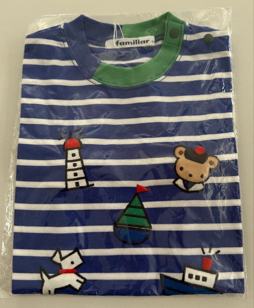 familiar ファミリア Tシャツ 半袖 ボーダー 90cm 新品 タグ付き
