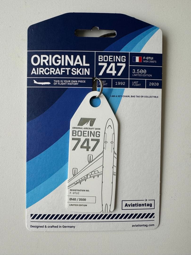 コルセール航空 Aviationtag B747 ホワイト