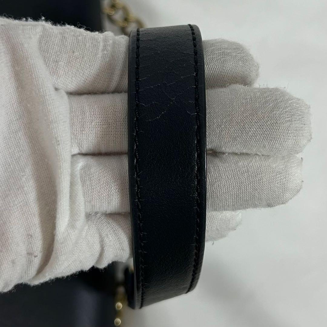 【美品】ヴィヴィアンウエストウッド ショルダーバッグ レザー オーブ リボン 黒