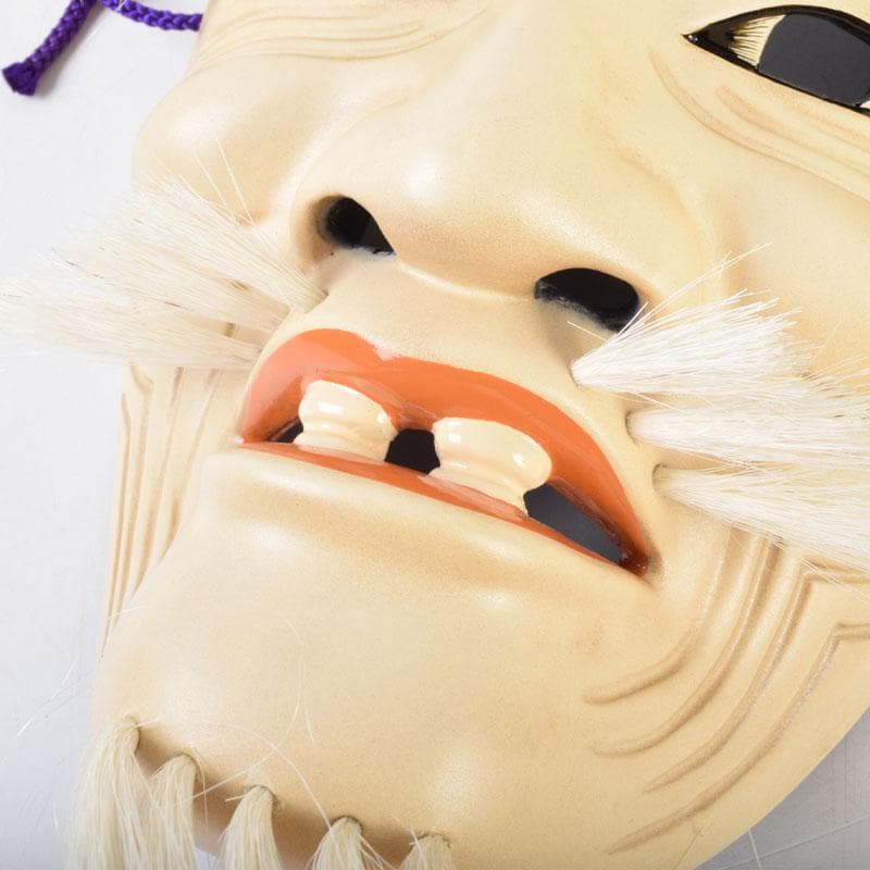 ちょんたろ 　吉備のおもて　能面　木彫　手名槌命　足名槌命　V　8790