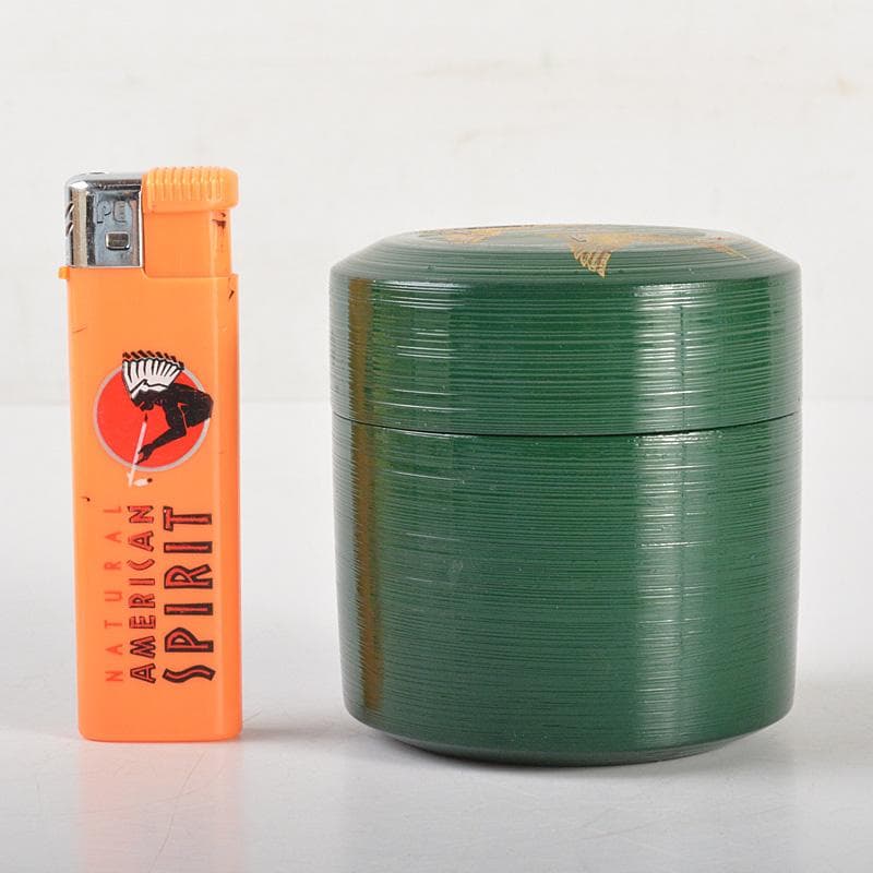 茶道具　蒔絵師　景雲作　青漆刷毛目塗　螺鈿装飾　双鶴蒔絵　雪吹　共箱　V6437