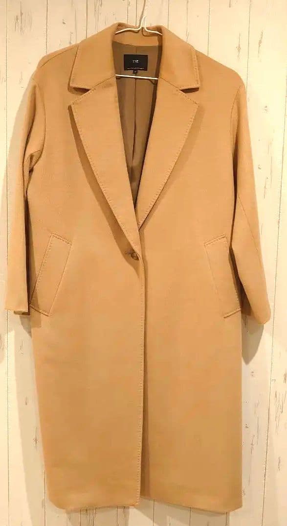 【中古】23区 キャメルベージュ チェスターコート 38