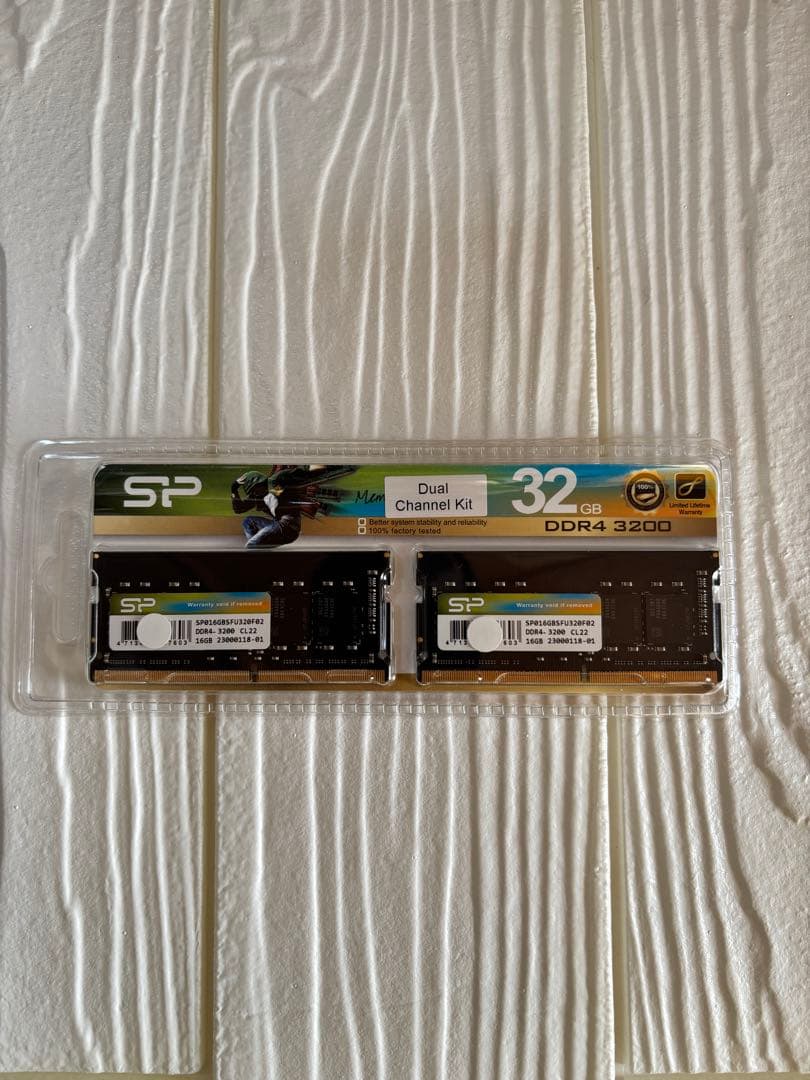 SP 32GB DDR4 3200MHz デュアルチャンネルキット　ノート用