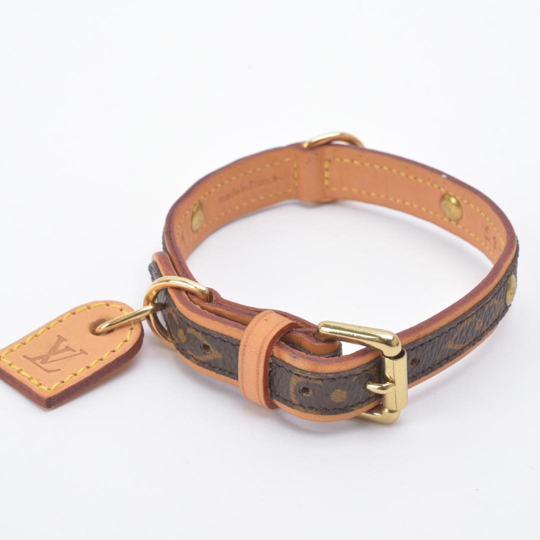極美品 ルイヴィトン コリエ・バクスターPM 首輪 モノグラム 小型犬 箱付き