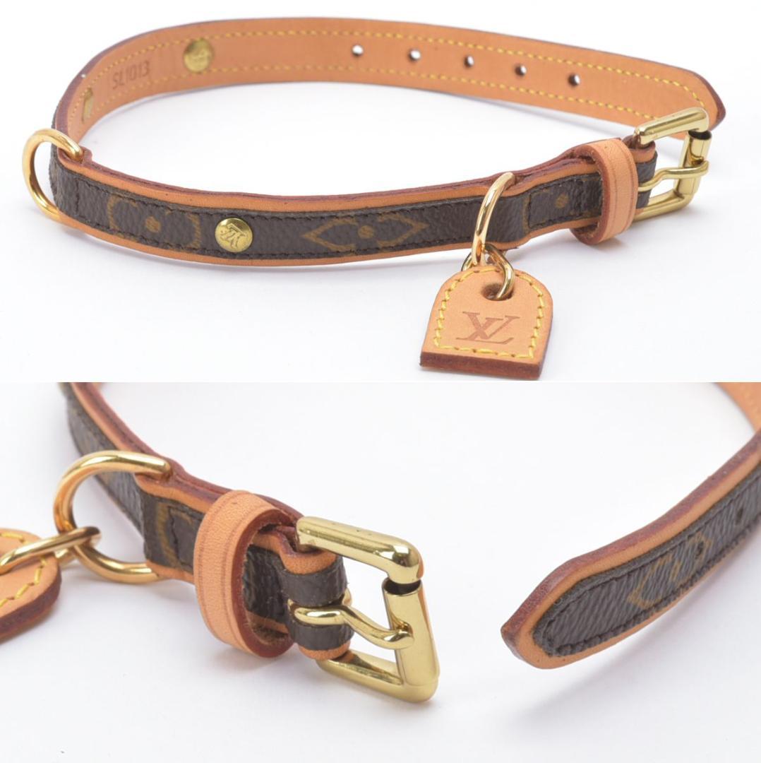 極美品 ルイヴィトン コリエ・バクスターPM 首輪 モノグラム 小型犬 箱付き