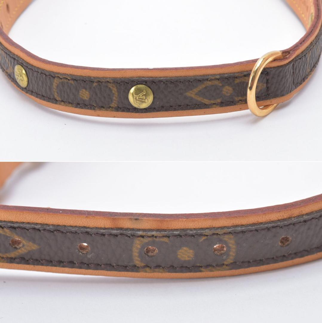 極美品 ルイヴィトン コリエ・バクスターPM 首輪 モノグラム 小型犬 箱付き