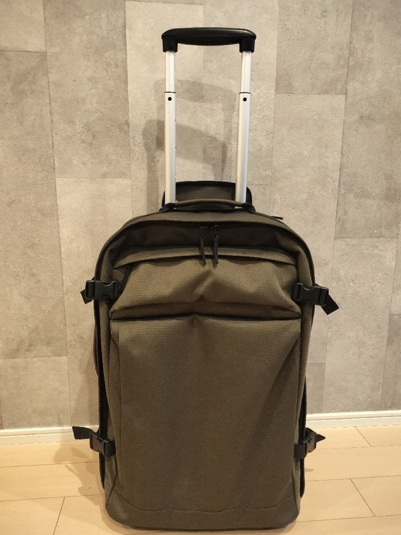 【美品】無印良品 撥水ソフトキャリーケース 40L　カーキ色