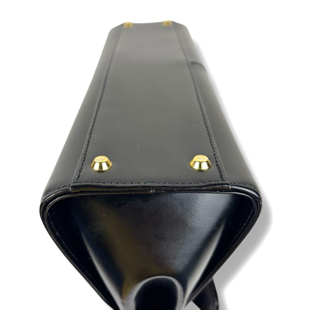 極美品 イブサンローラン カサンドラ ハンドバック レザー ロゴ YSL 黒