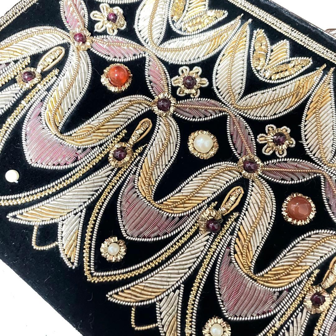 未使用　皇室御用達　Lumy はしもと 天然石　ビーズバッグ パーティー