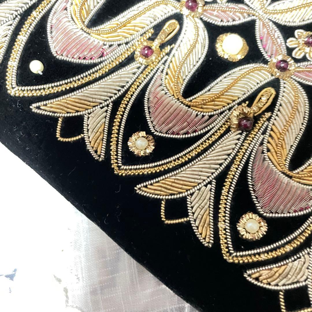 未使用　皇室御用達　Lumy はしもと 天然石　ビーズバッグ パーティー