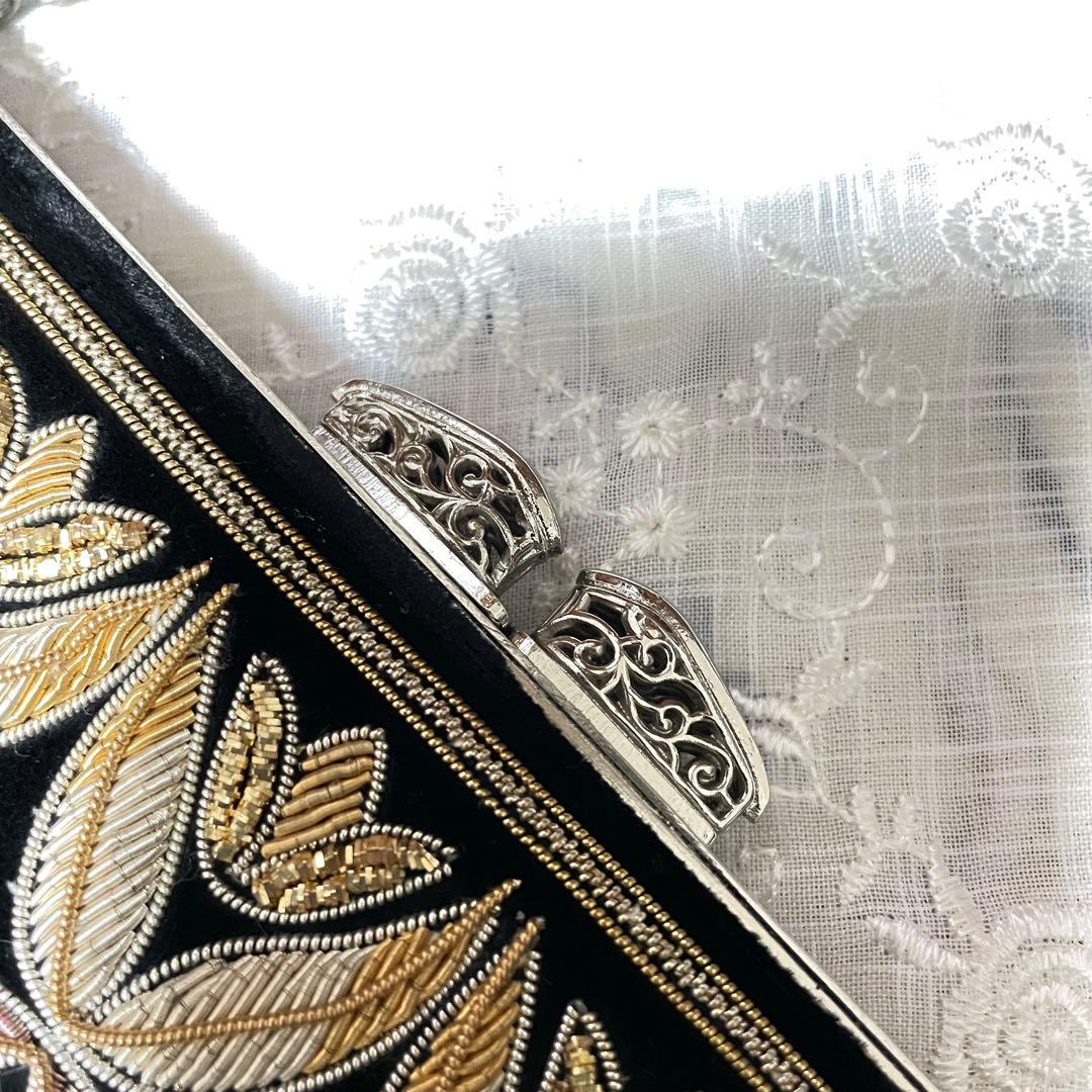 未使用　皇室御用達　Lumy はしもと 天然石　ビーズバッグ パーティー