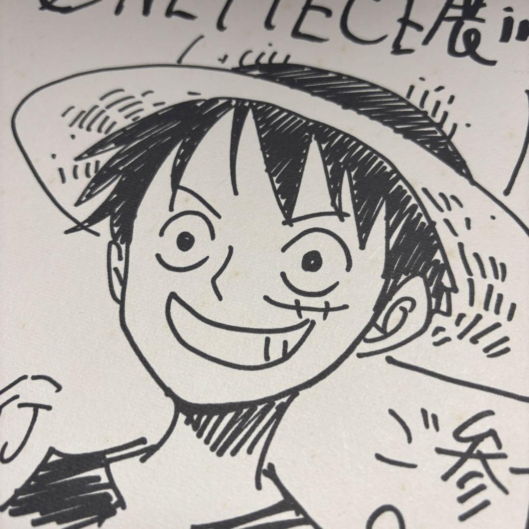 尾田栄一郎 サイン色紙 ワンピース展in台湾 複製 ONE PIECE