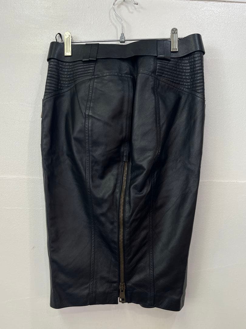 GUCCI グッチ レディース 牛革レザースカートサイズ38