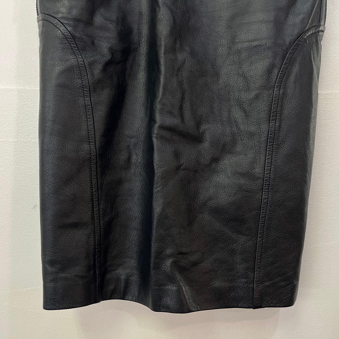 GUCCI グッチ レディース 牛革レザースカートサイズ38