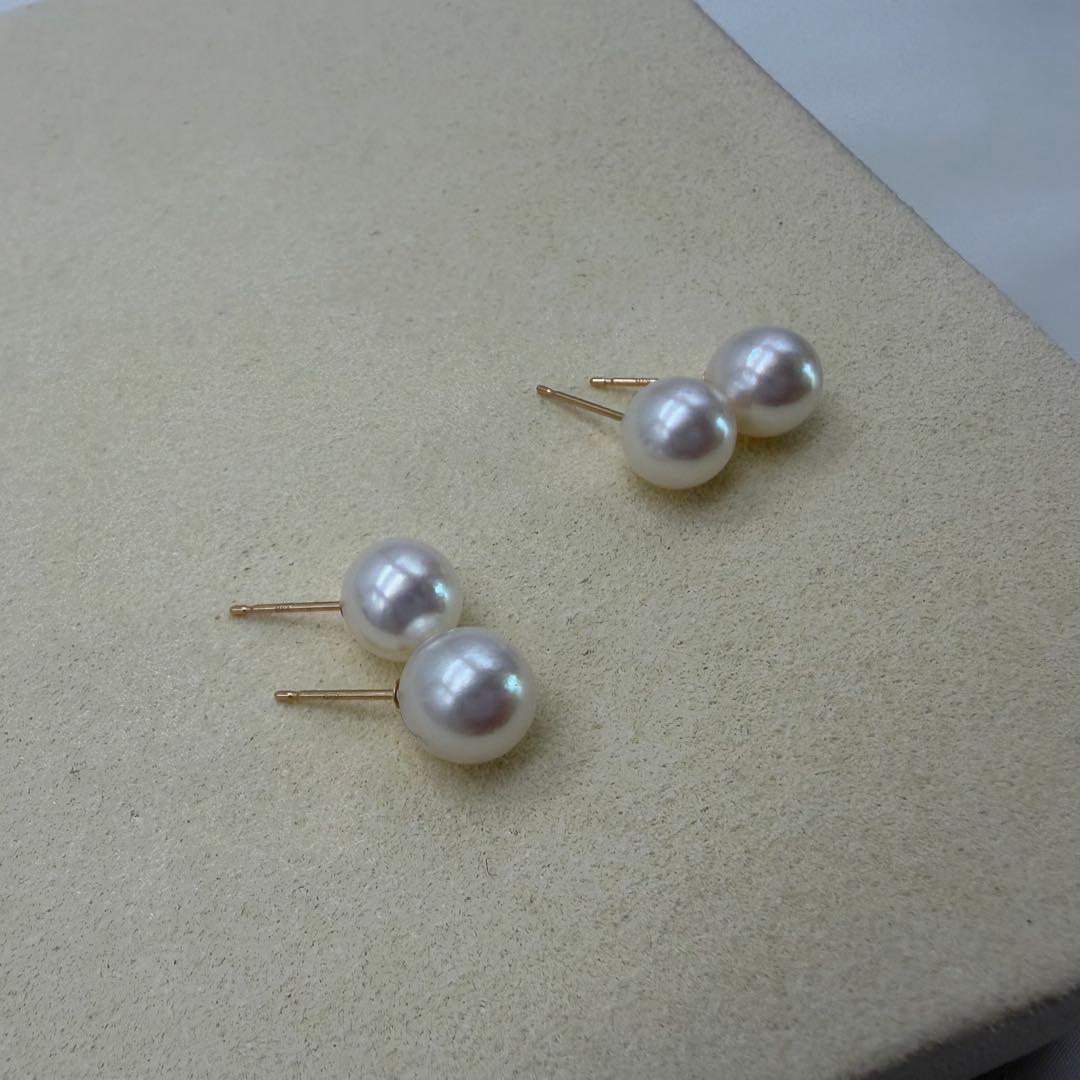 ＊専用ページ＊18金akoya真珠ピアス　無調色　2ペア