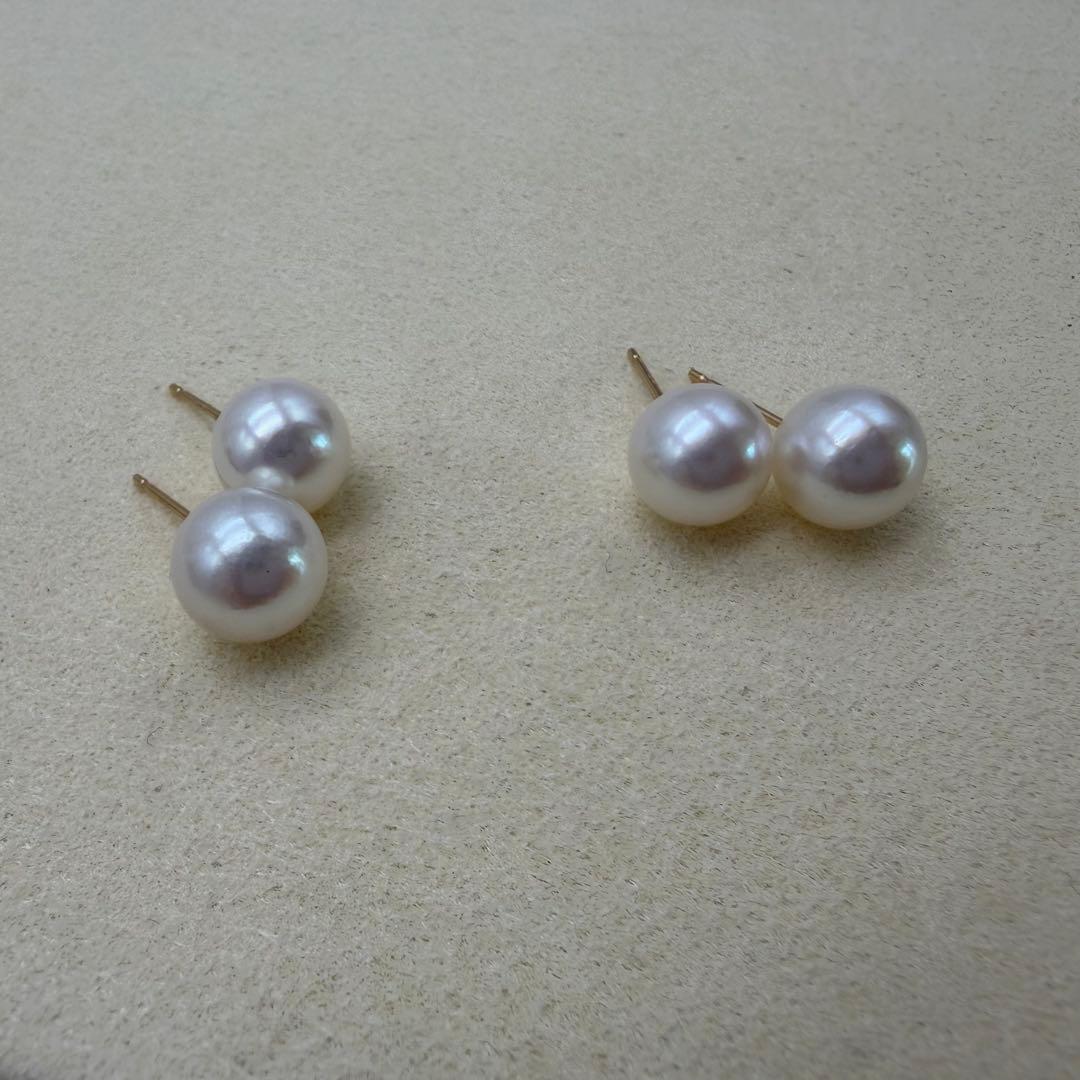 ＊専用ページ＊18金akoya真珠ピアス　無調色　2ペア