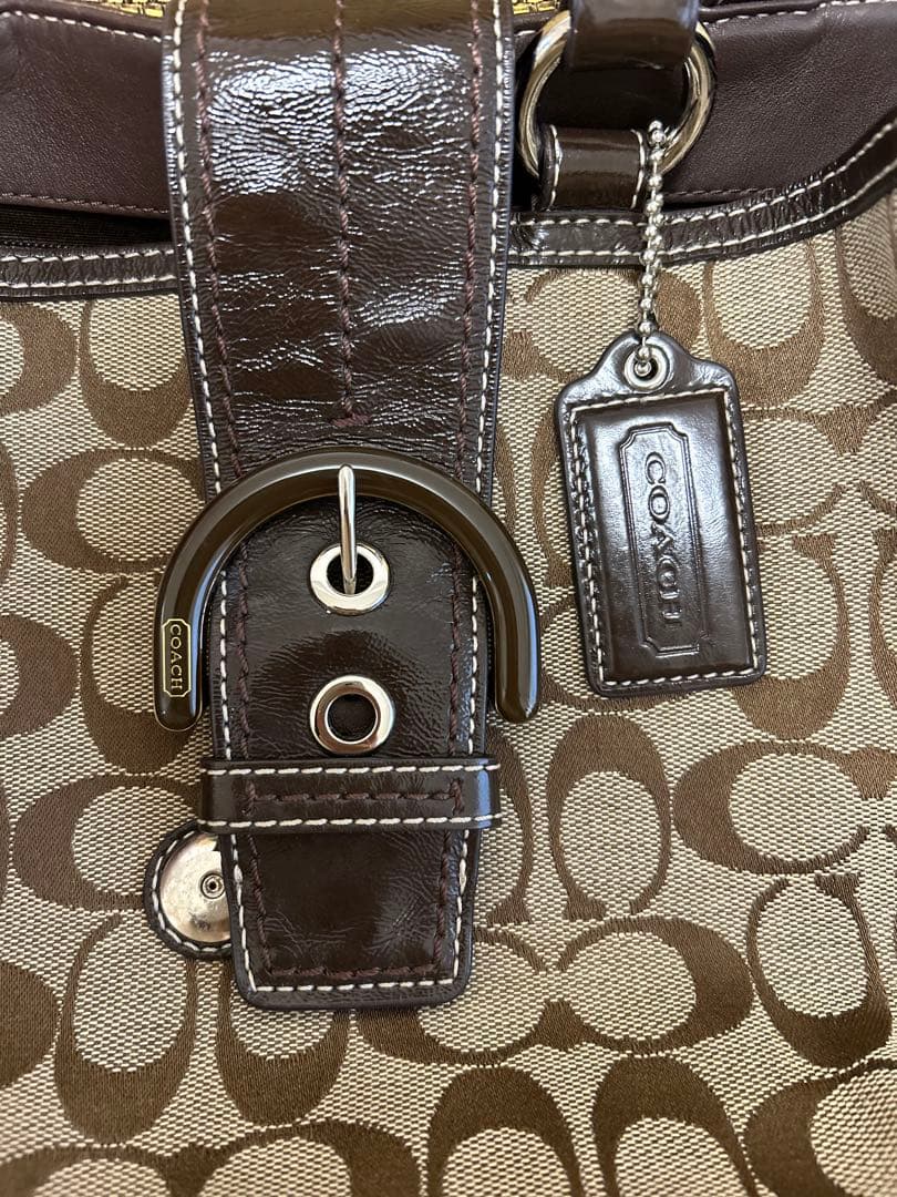 COACH ショルダーバッグ シグネチャー ブラウン