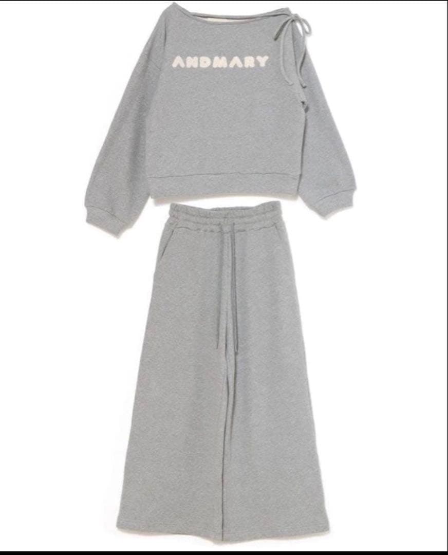 ルームウェア・パジャマ Andmary mary logo loose set up gray