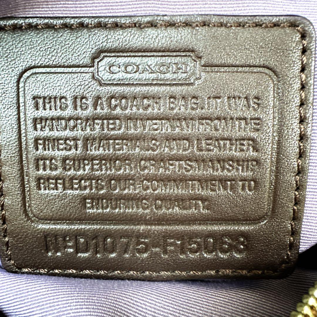 美品 COACH シグネチャー ワンショルダーバッグ ホーボー ブラウン Y2K